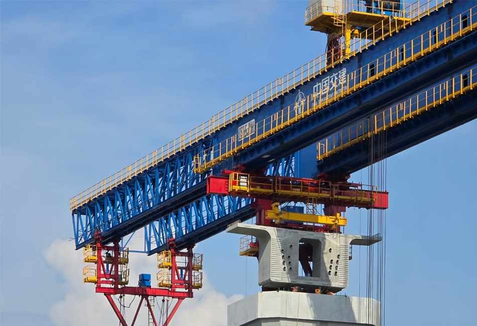 Poutre de pont pour l'assemblage des segments